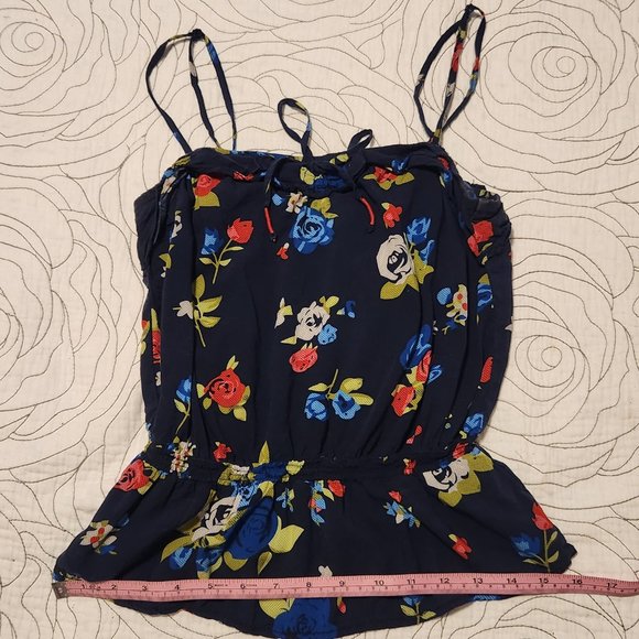 [M] Blue Floral Strappy Tank - Picture 5 of 6